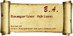 Baumgartner Adrienn névjegykártya